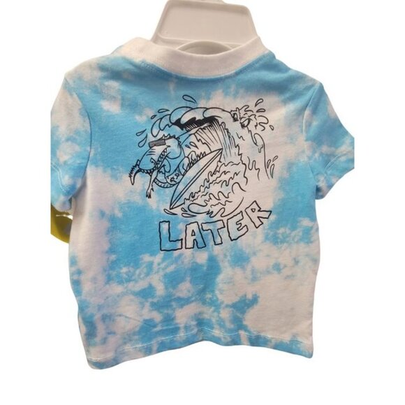 Toddler Tie-Dye Tee With Cool Stuff On Back Graphic "Later" Wave Design - Picture 5 of 7
